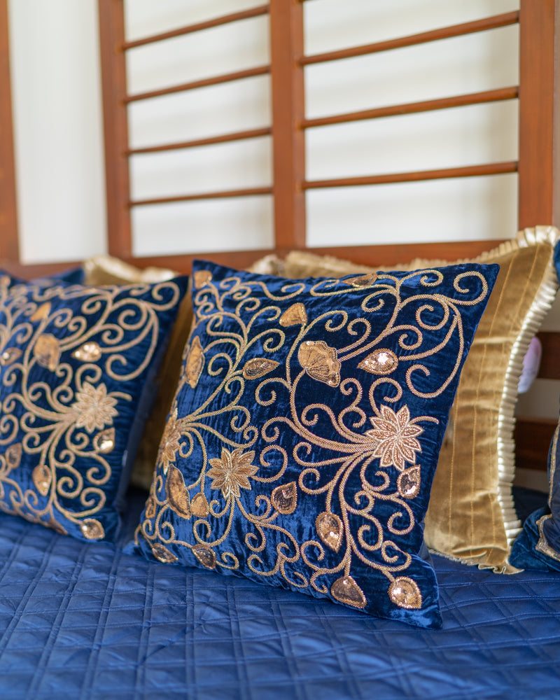 The Indigo Canopy — Luxury Artisan Bedroom Makeover