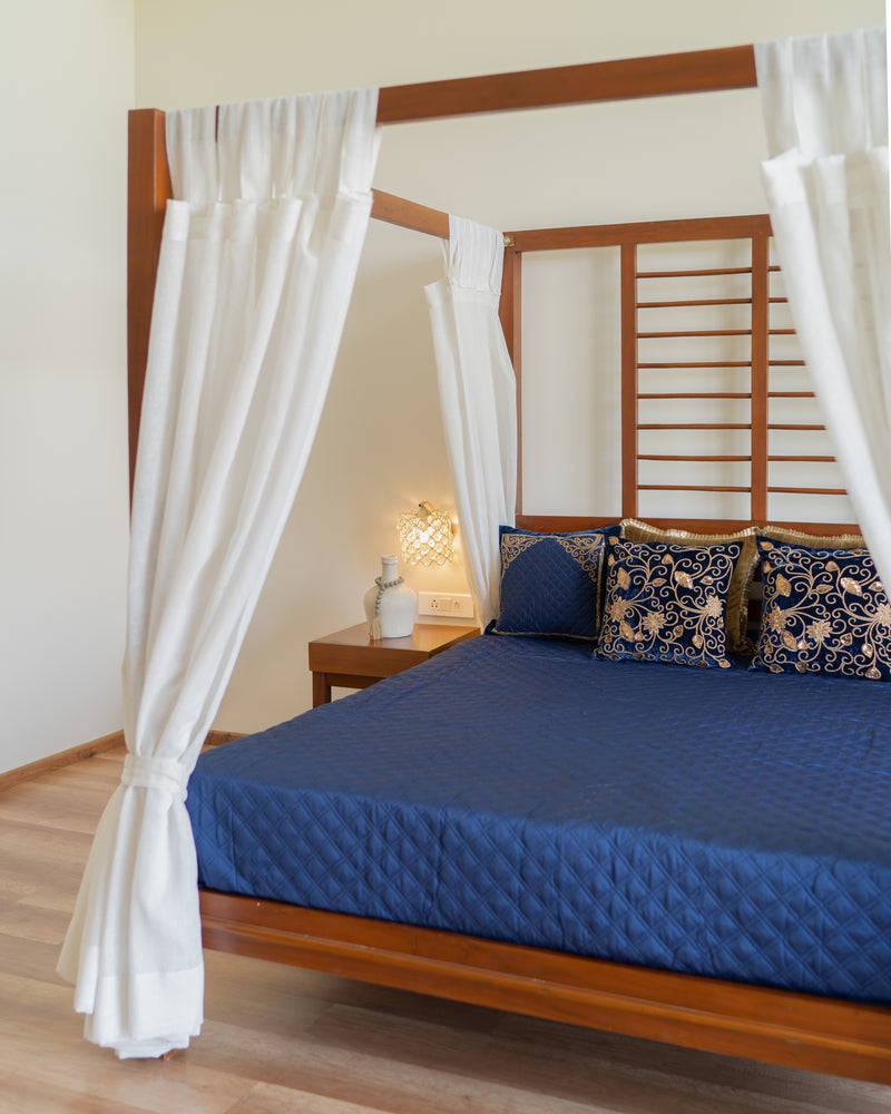 The Indigo Canopy — Luxury Artisan Bedroom Makeover