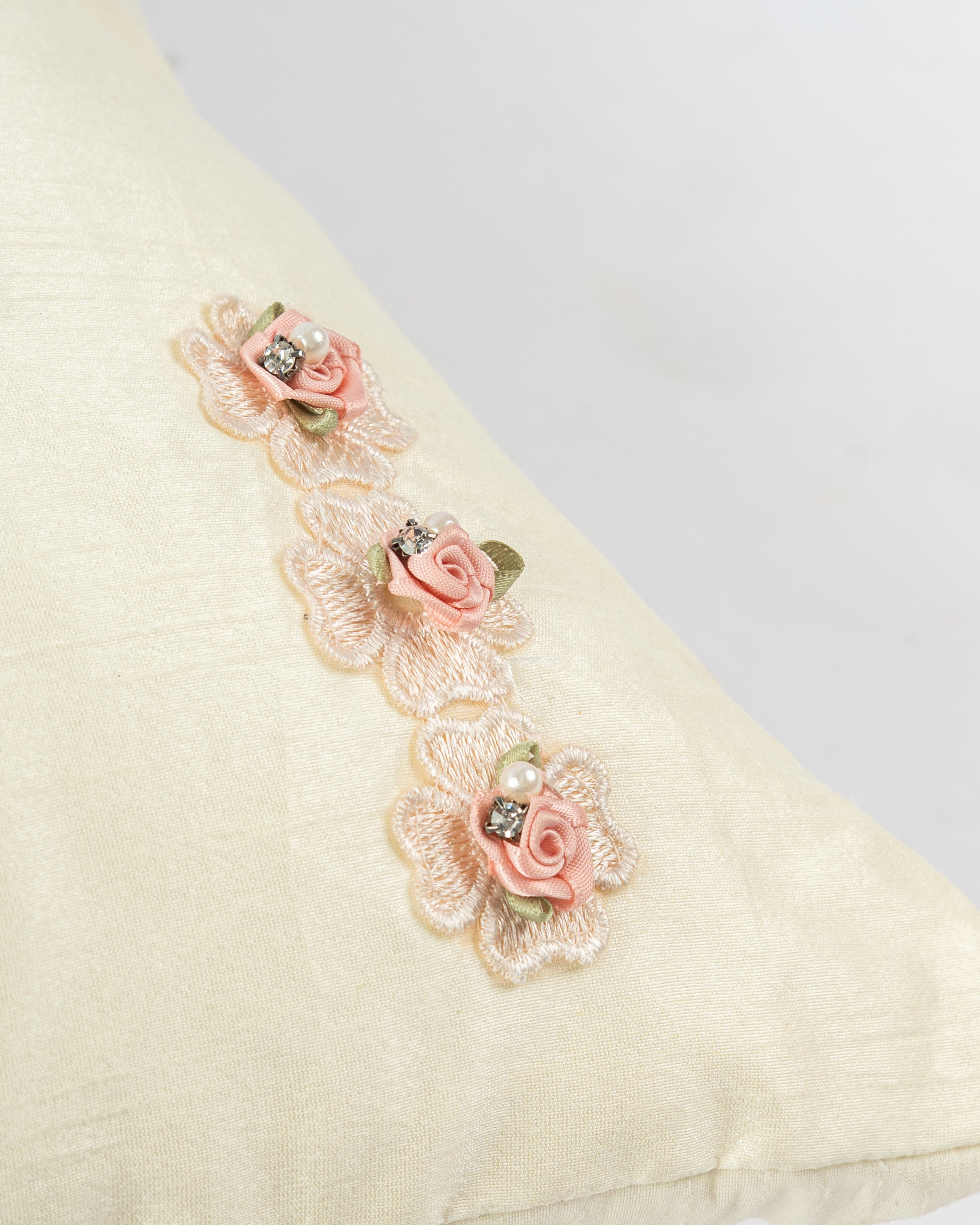 Ivory Bloom Cushion Cover