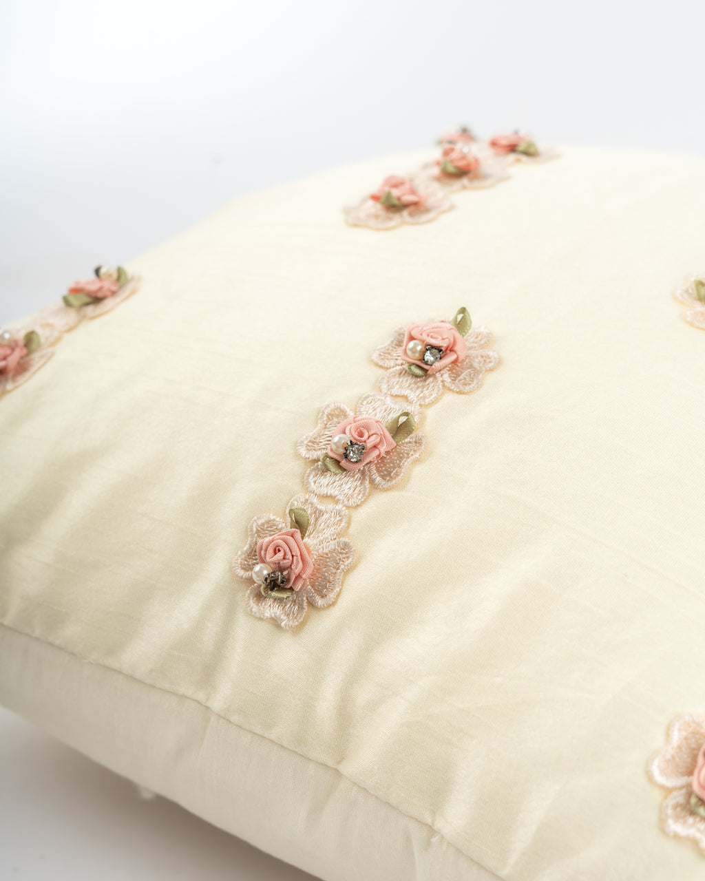 Ivory Bloom Cushion Cover