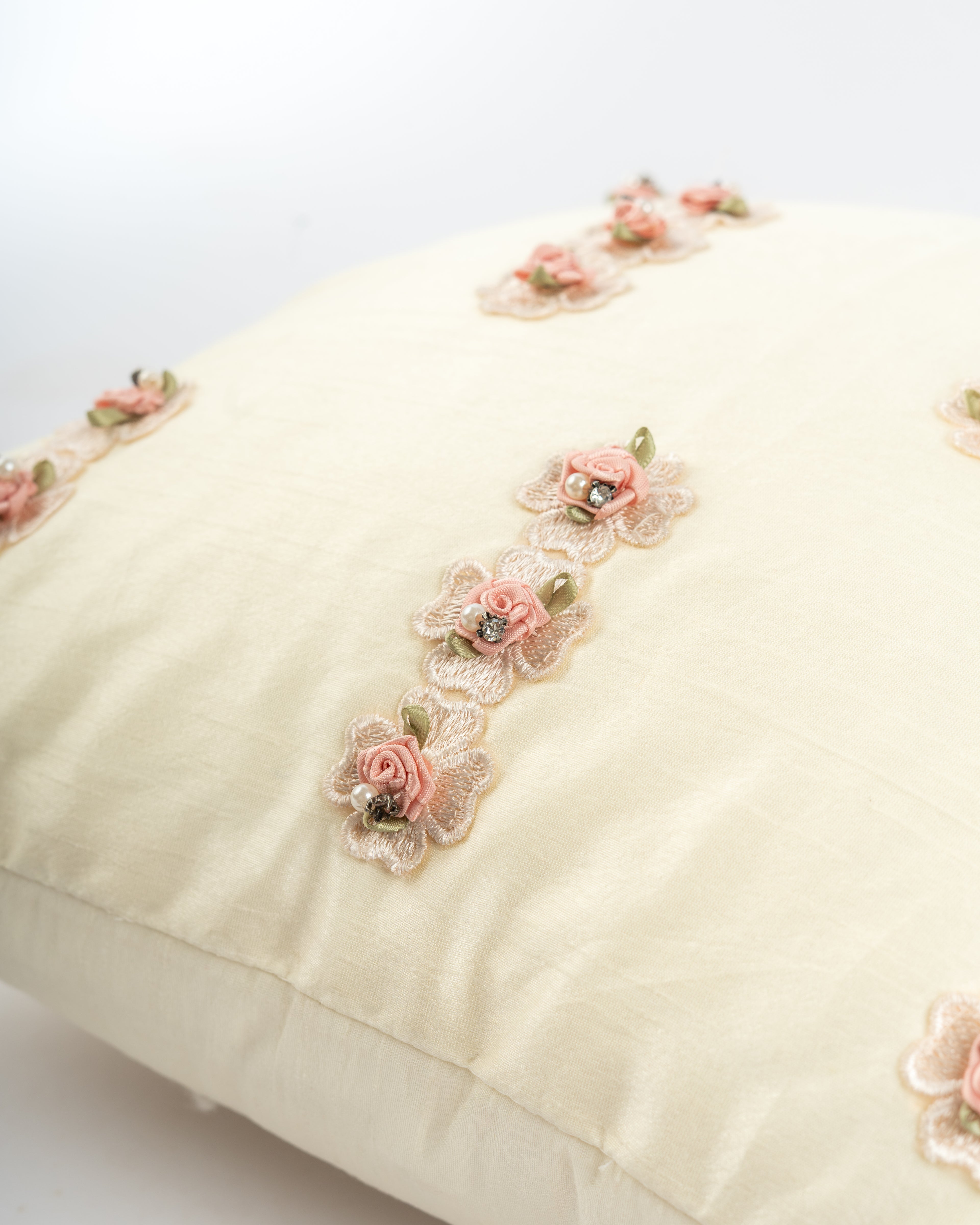 Ivory Bloom Cushion Cover