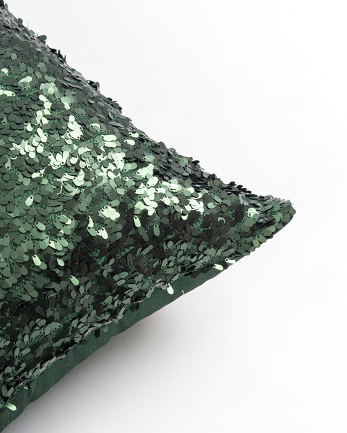 Emerald Sequin Cushion Cover