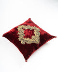 Zardozi Crimson Cushion Cover