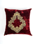 Zardozi Crimson Cushion Cover