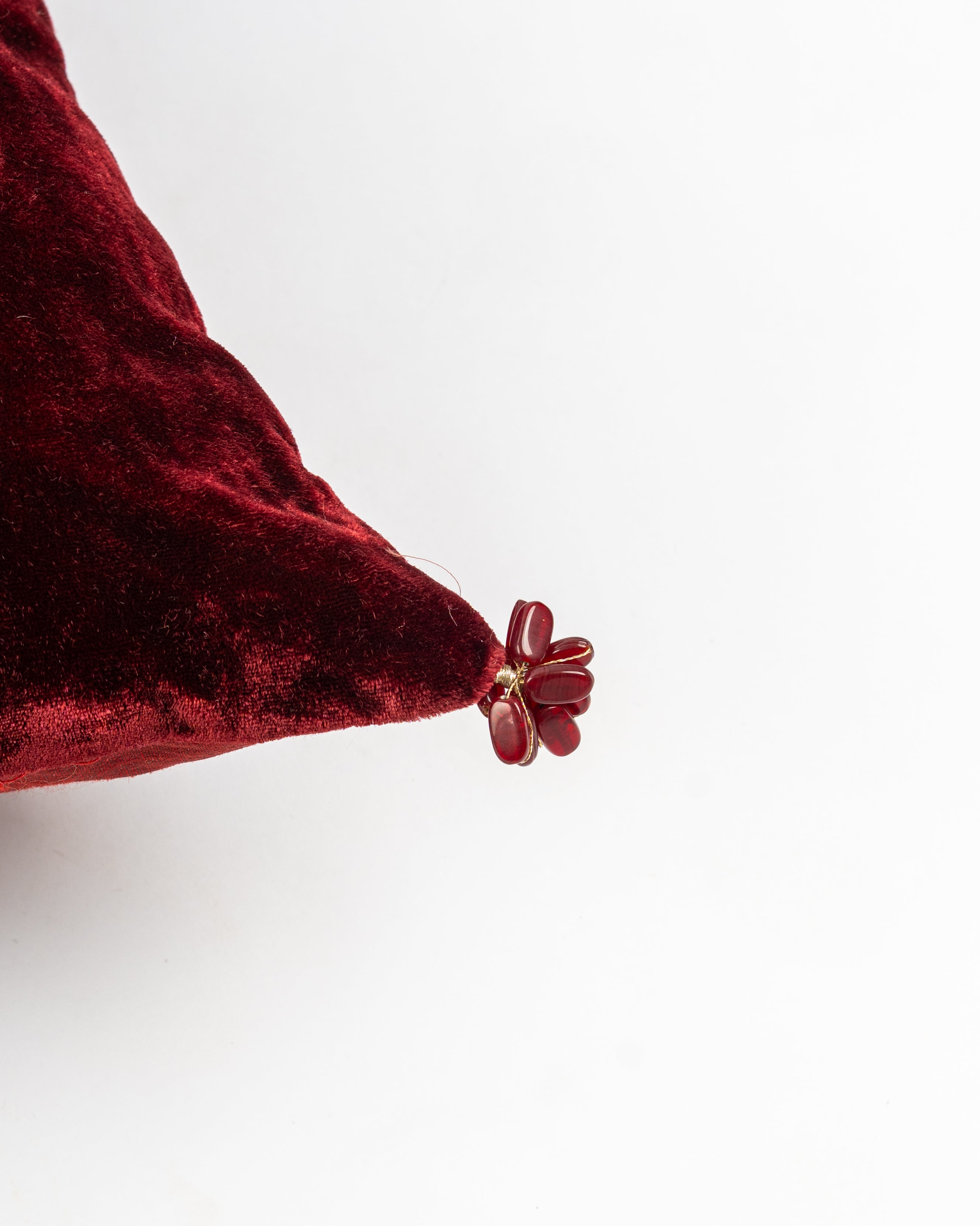 Zardozi Crimson Cushion Cover