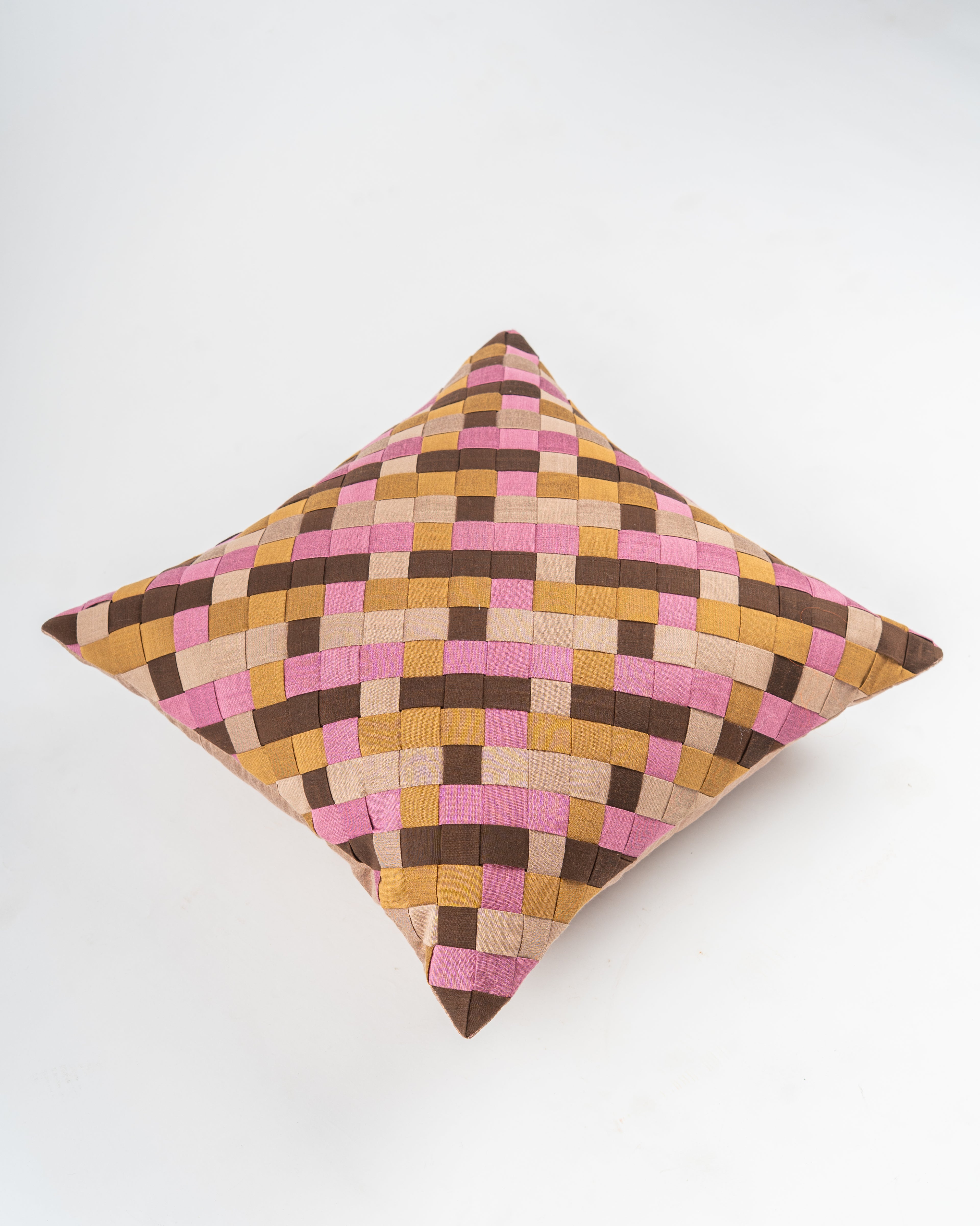 Woven Patchwork Cushion Cover