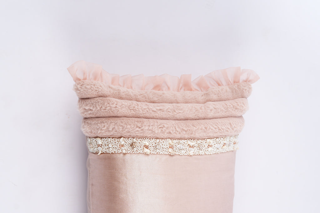 Petal Ruffle Lumbar Cushion Cover