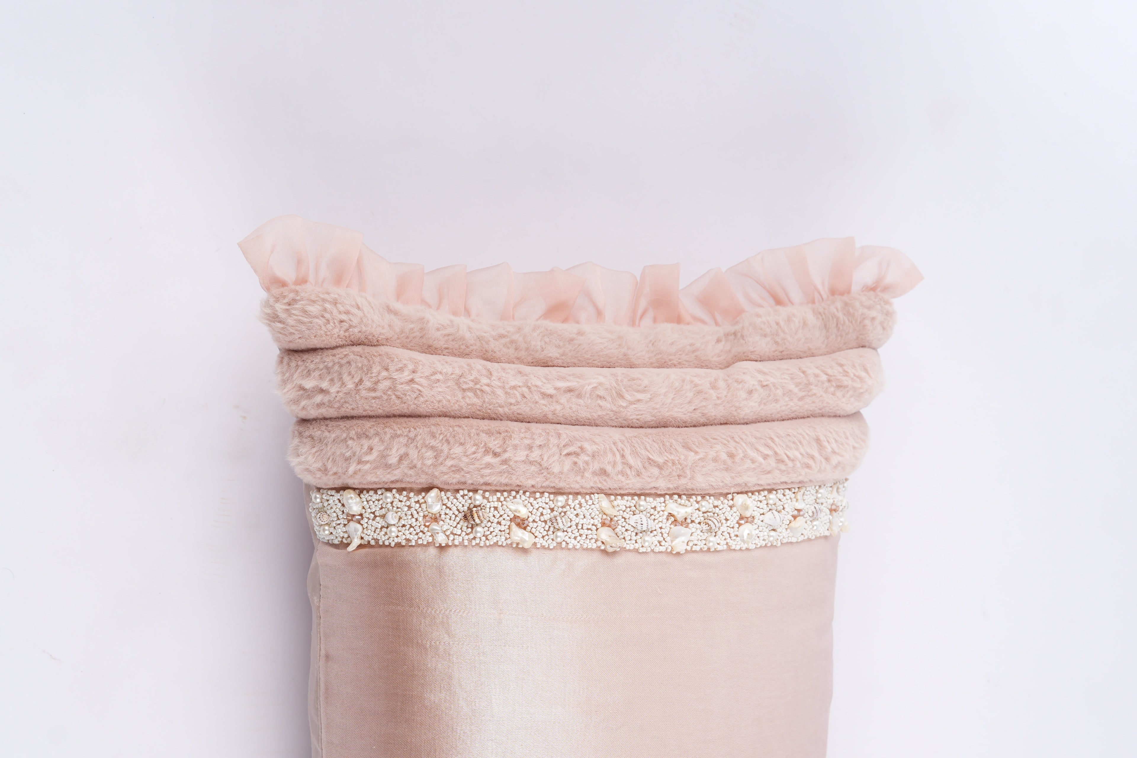 Petal Ruffle Lumbar Cushion Cover