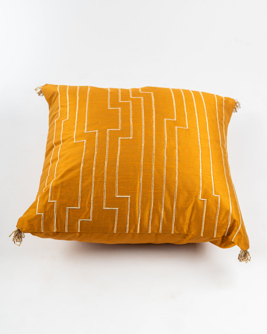 Ochre Stitch Cushion Cover