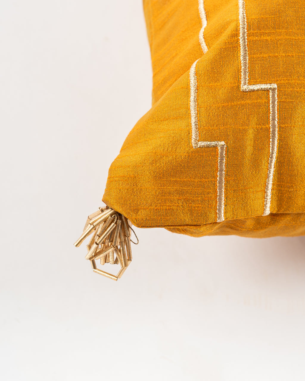 Ochre Stitch Cushion Cover