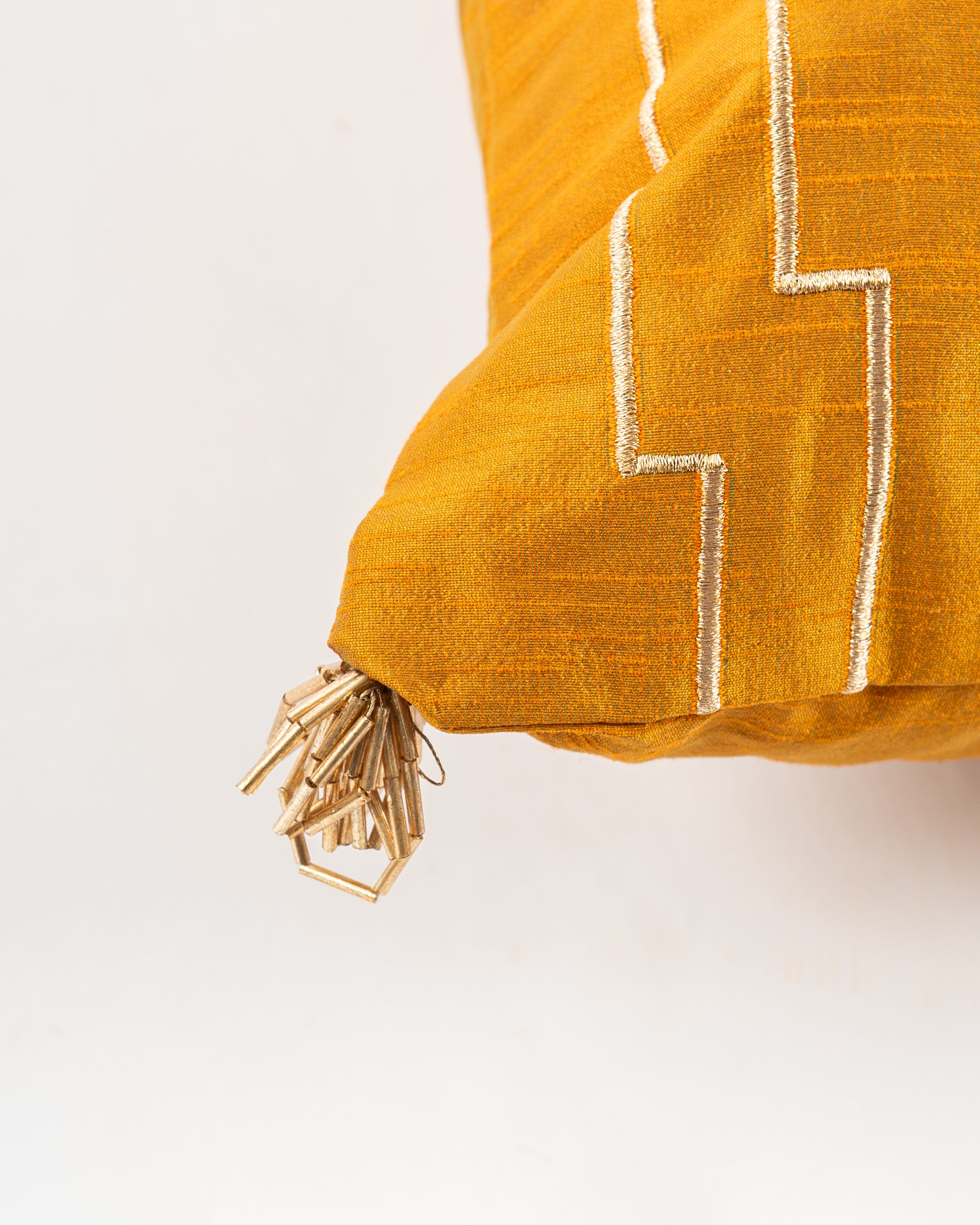 Ochre Stitch Cushion Cover