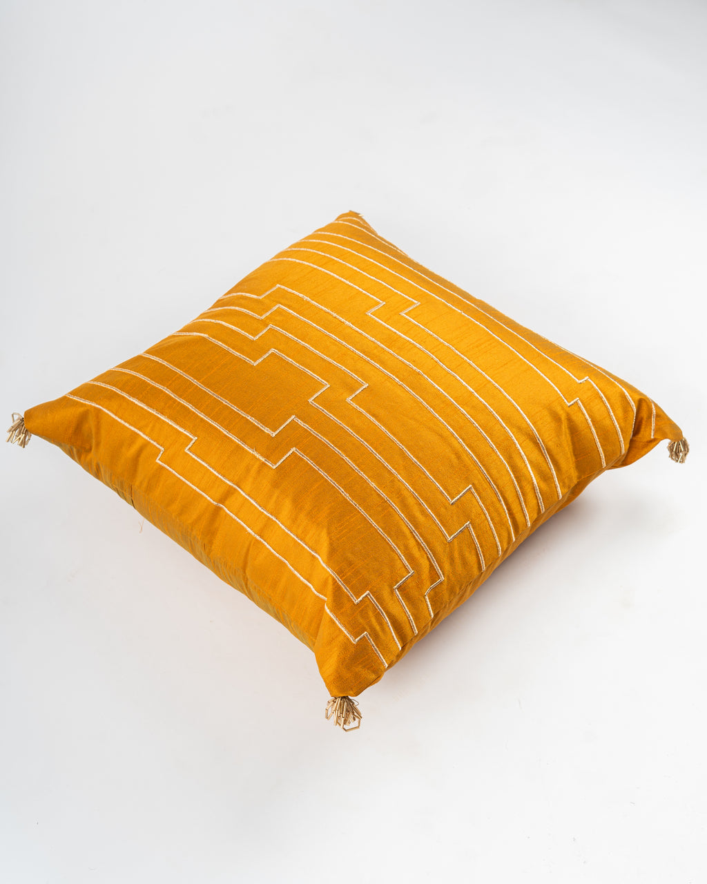 Ochre Stitch Cushion Cover
