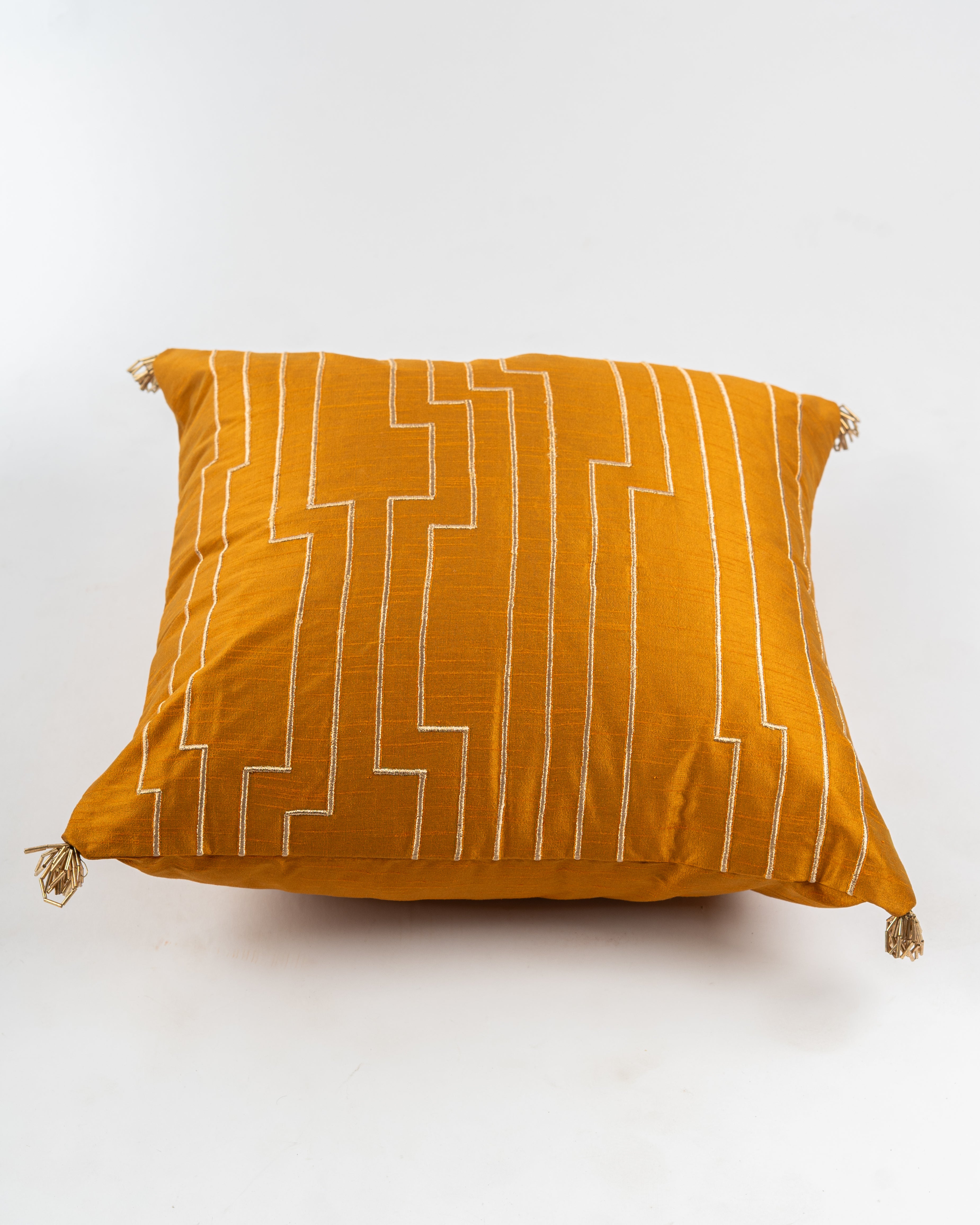 Ochre Stitch Cushion Cover