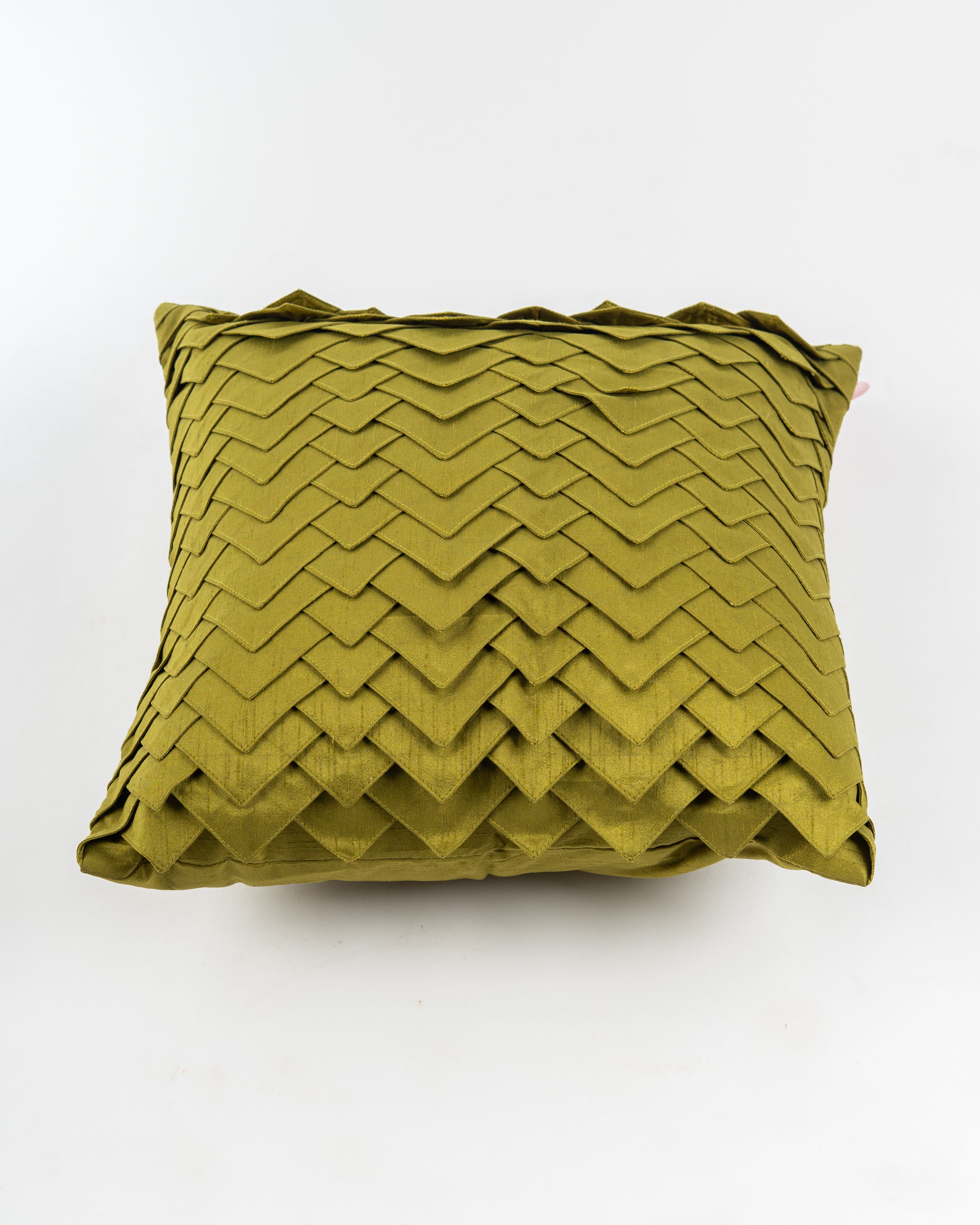Olive Chevron Cushion Cover