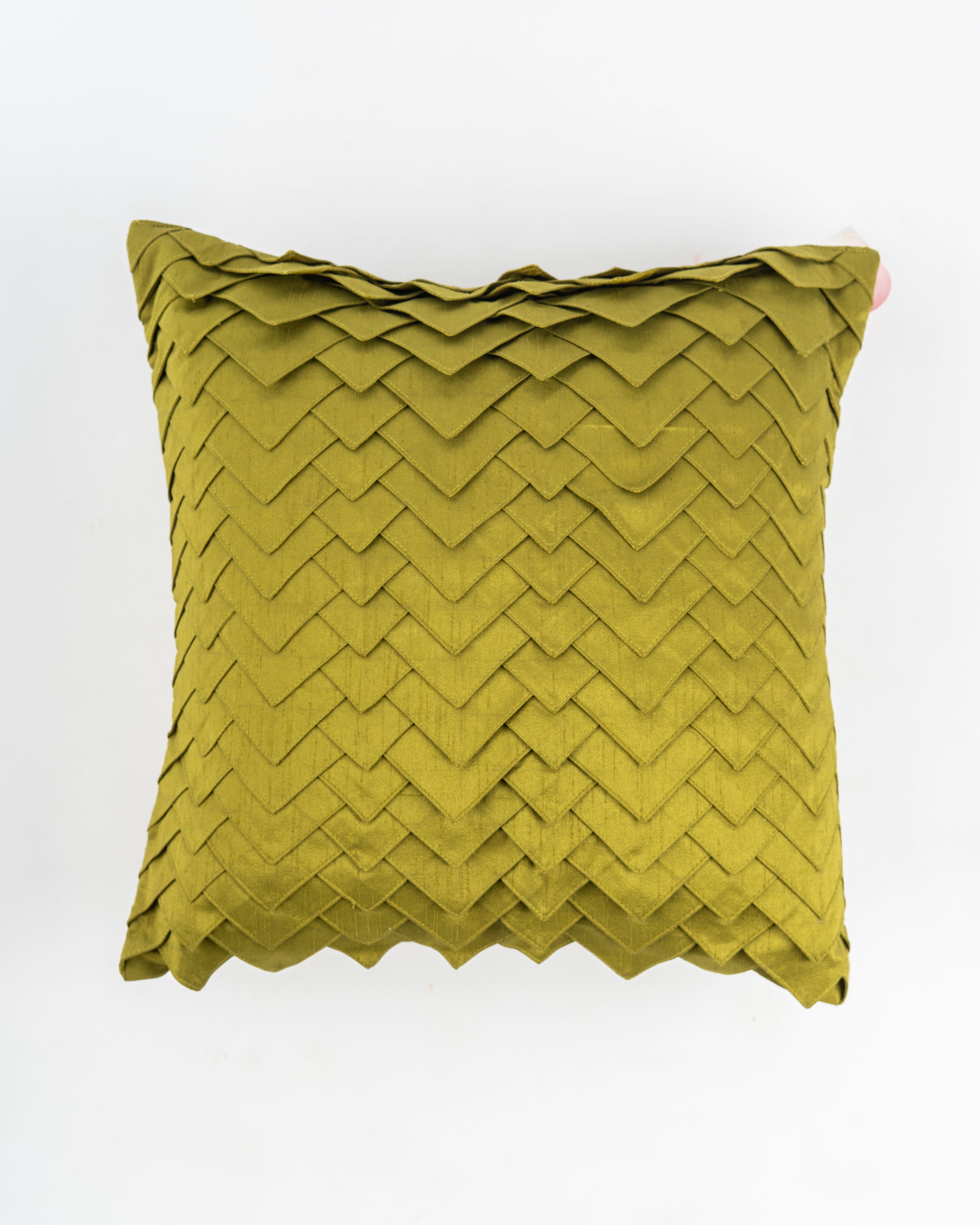Olive Chevron Cushion Cover