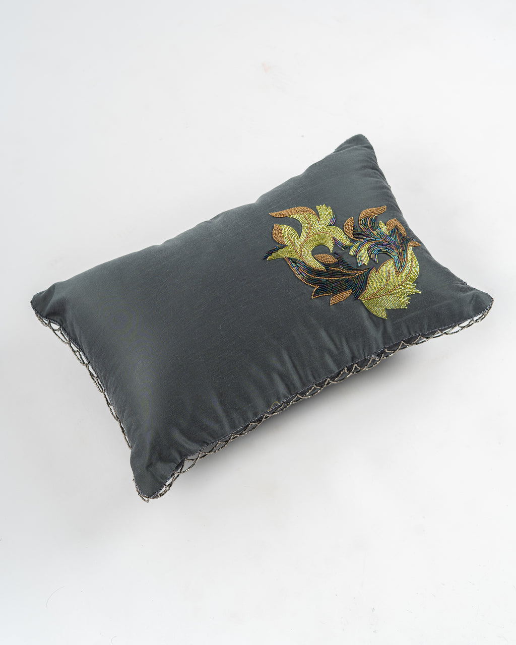 Midnight Bloom Lumbar Cushion Cover