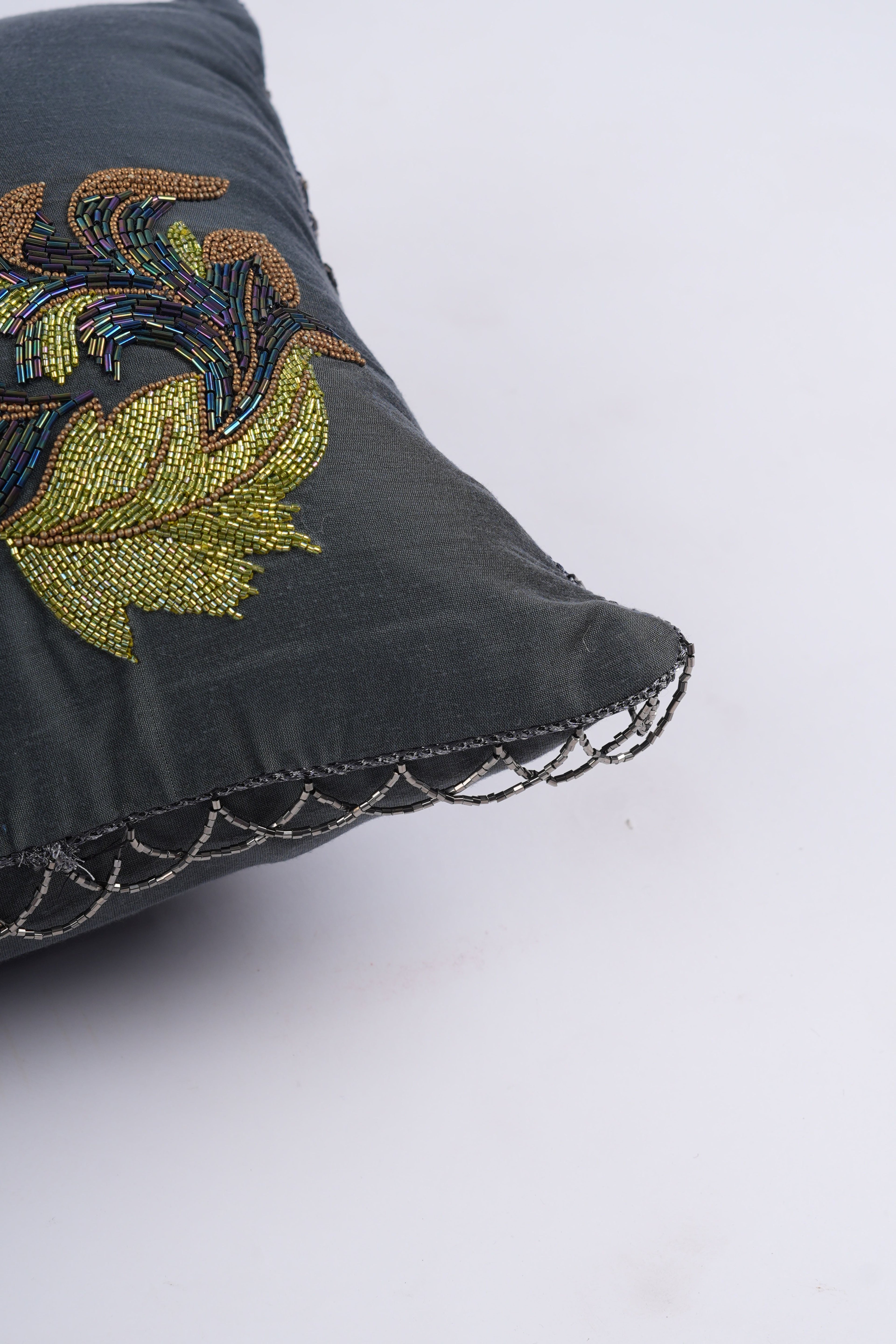 Midnight Bloom Lumbar Cushion Cover