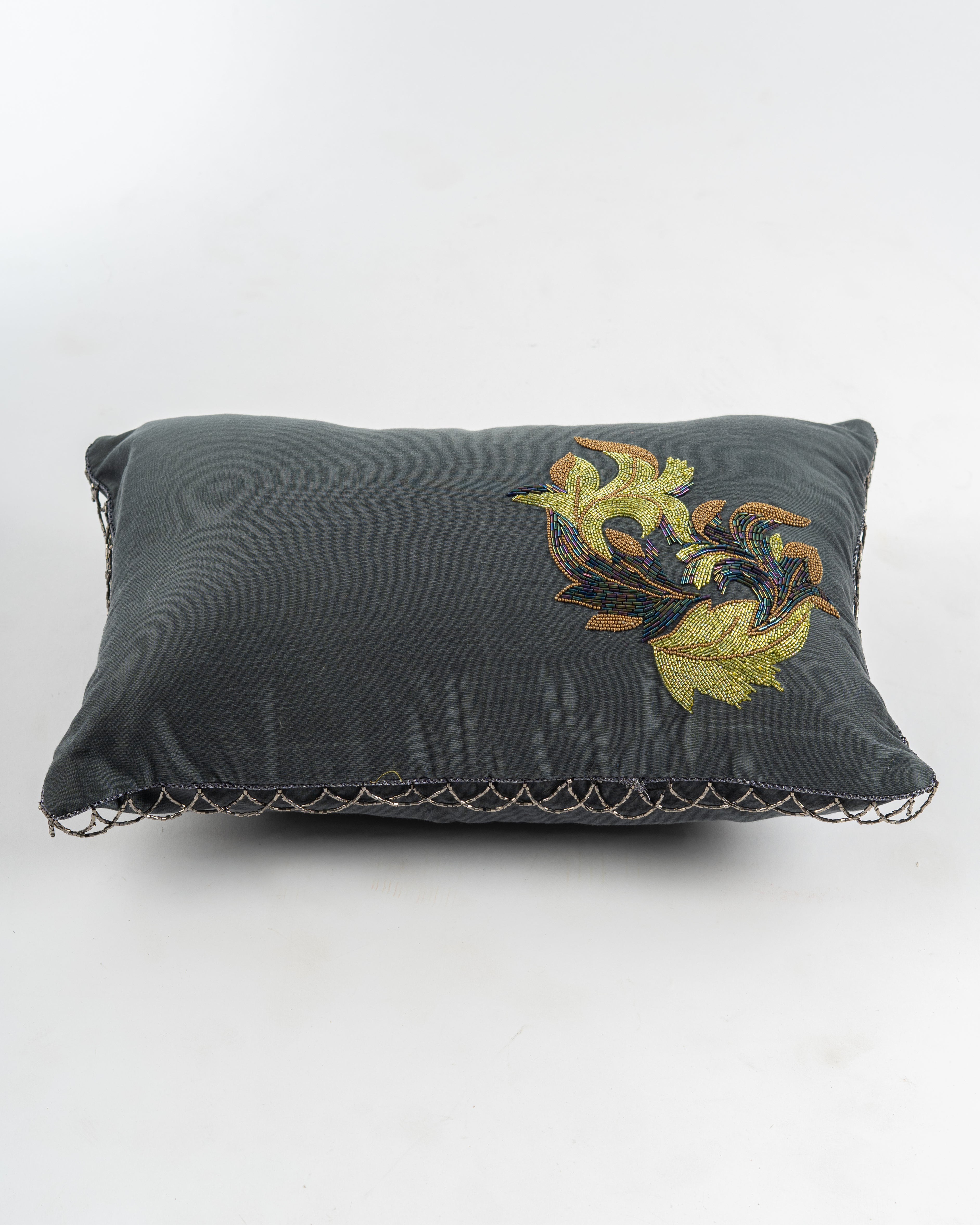 Midnight Bloom Lumbar Cushion Cover