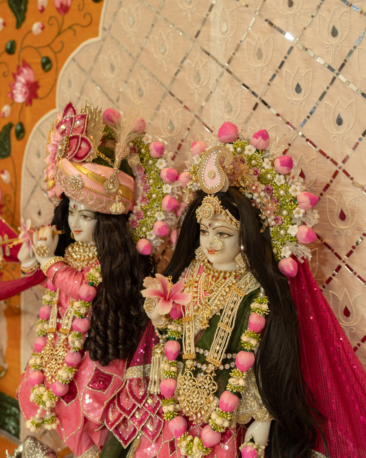 The Lotus Sanctum — A Mandir in Mustard & Mirror