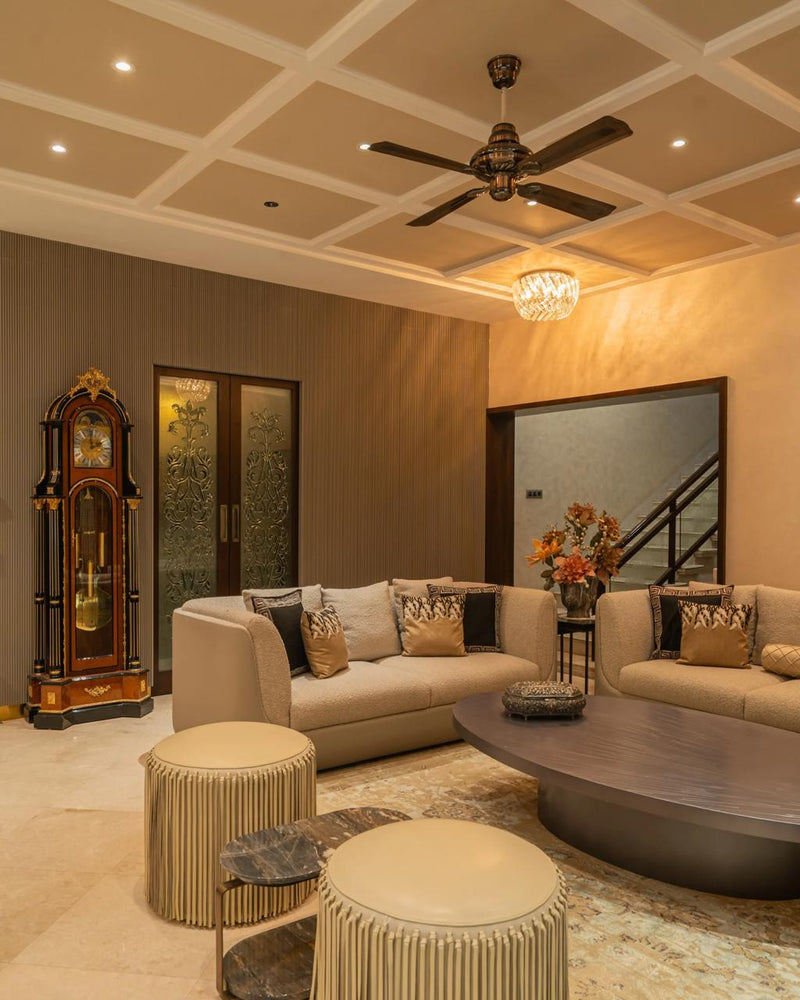 The Brass Elegance Residence — Luxury Artisan Dining & Living Room