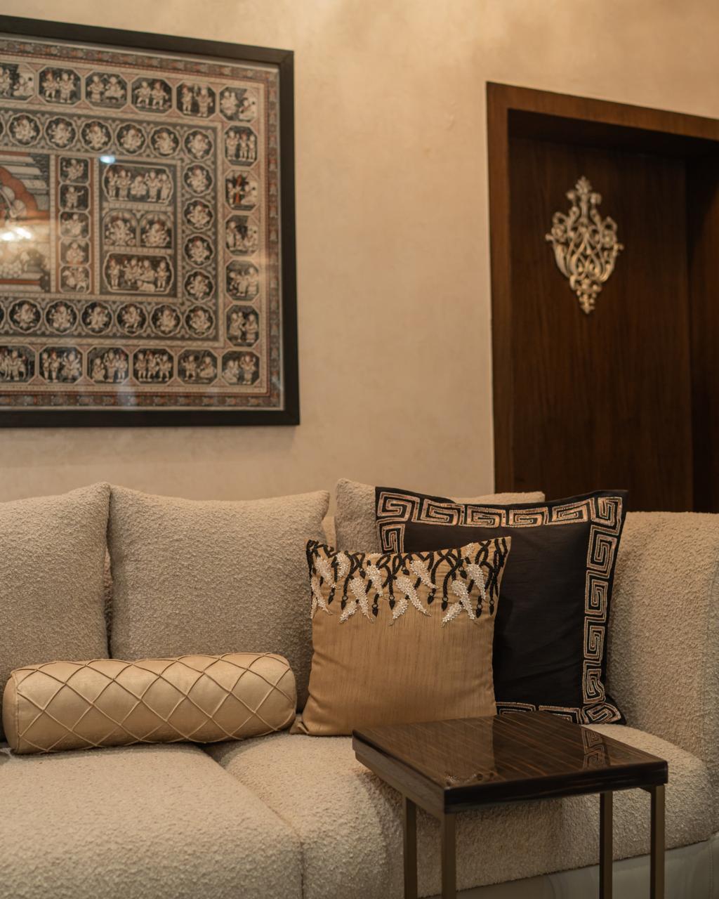 The Brass Elegance Residence — Luxury Artisan Dining & Living Room