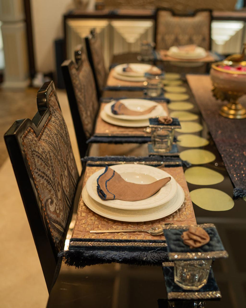 The Brass Elegance Residence — Luxury Artisan Dining & Living Room