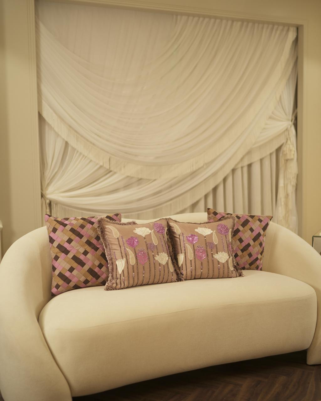 The Draped Wave — Sheer Fabric Wall Panel