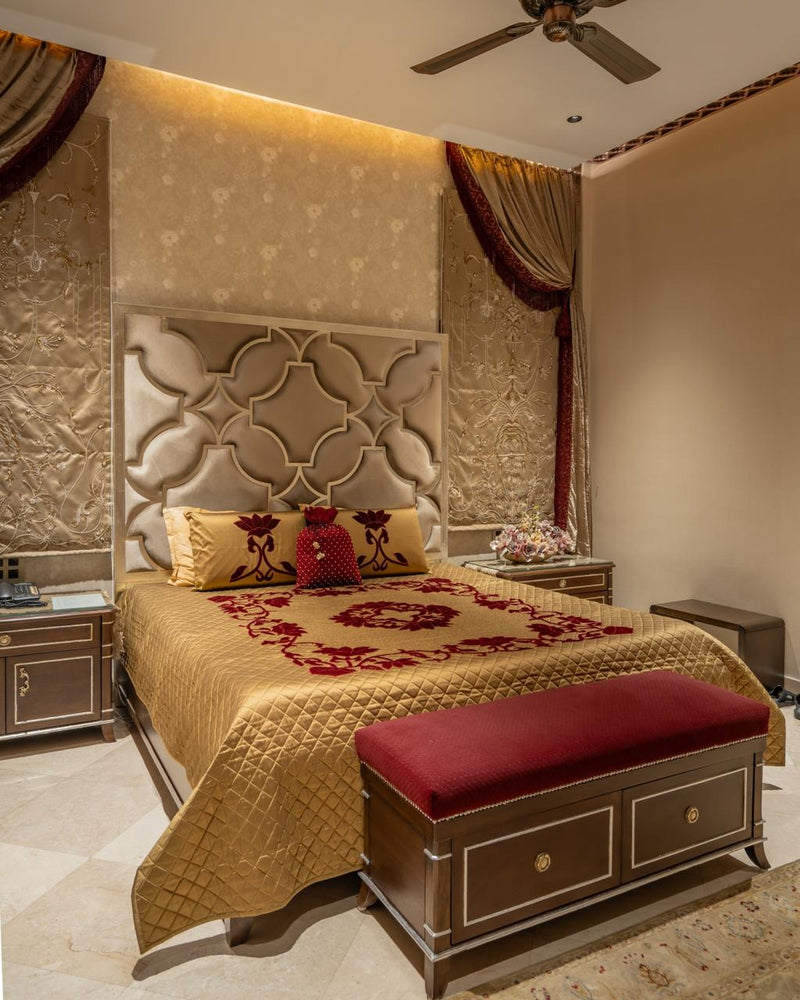 The Ruby Durbar — Luxury Mughal-Inspired Bedroom Makeover