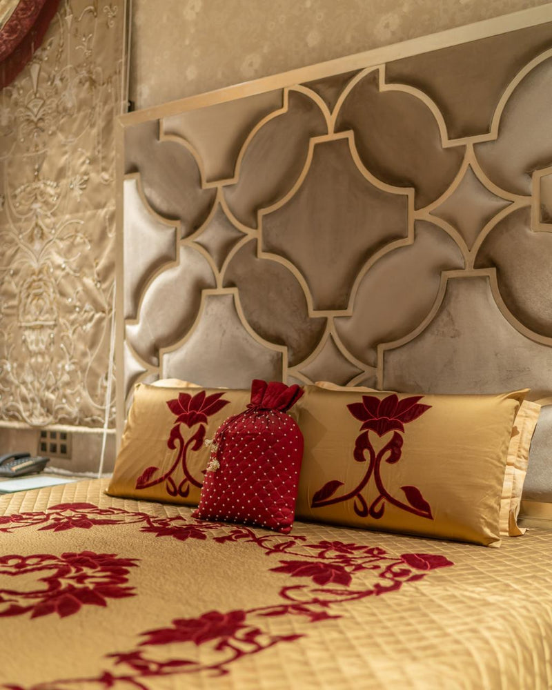 The Ruby Durbar — Luxury Mughal-Inspired Bedroom Makeover