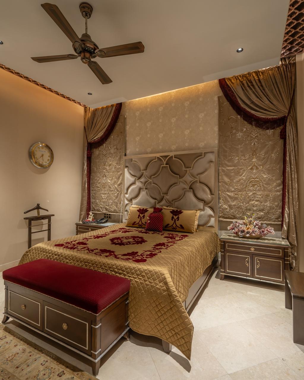 The Ruby Durbar — Luxury Mughal-Inspired Bedroom Makeover