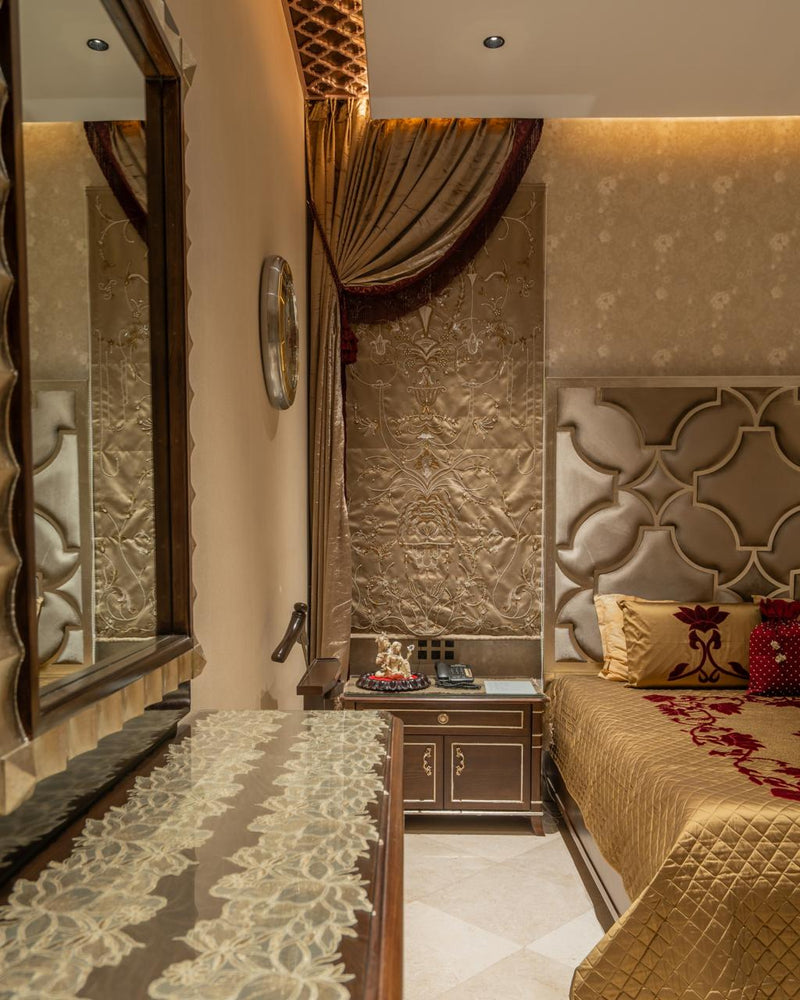 The Ruby Durbar — Luxury Mughal-Inspired Bedroom Makeover